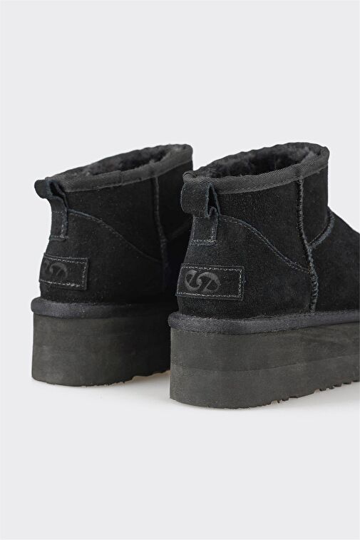 Siyah Deri Kadın Günlük Bot - Görsel 6