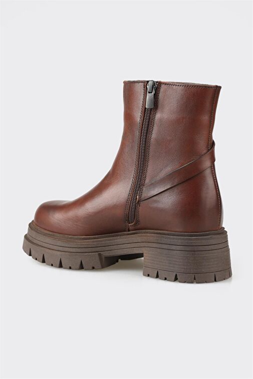 Kahve Deri Kadın Günlük Bot - Görsel 4