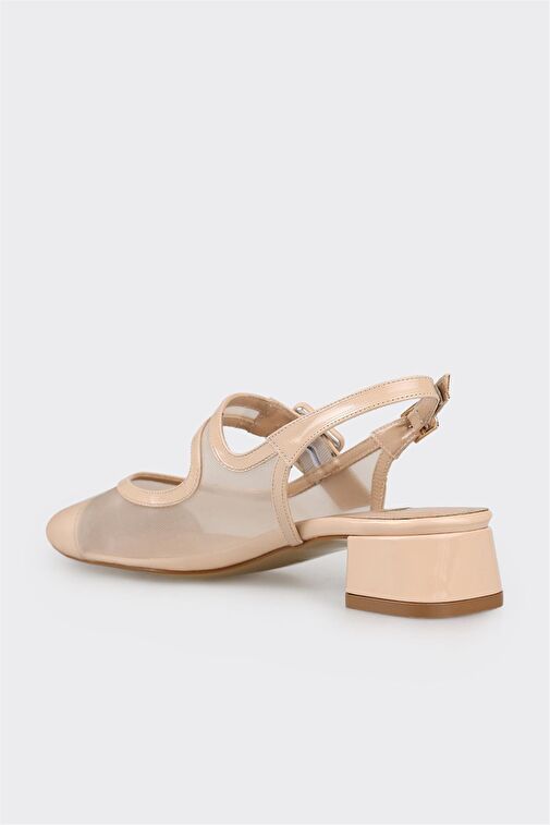 Bej Kadın Topuklu Ayakkabı - Görsel 4