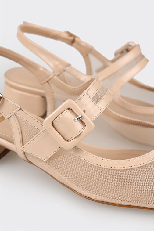 Bej Kadın Topuklu Ayakkabı - Görsel 5