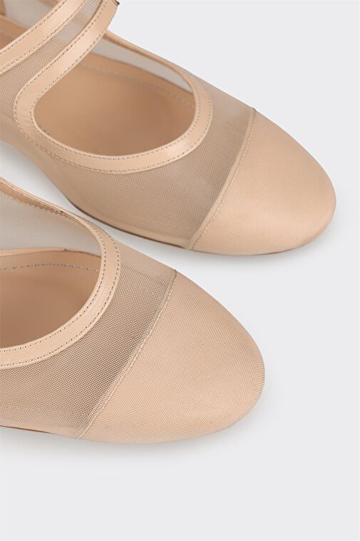 Bej Kadın Topuklu Ayakkabı - Görsel 6