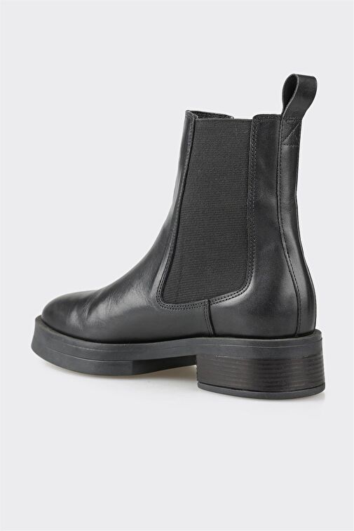 Siyah Deri Kadın Günlük Bot - Görsel 4