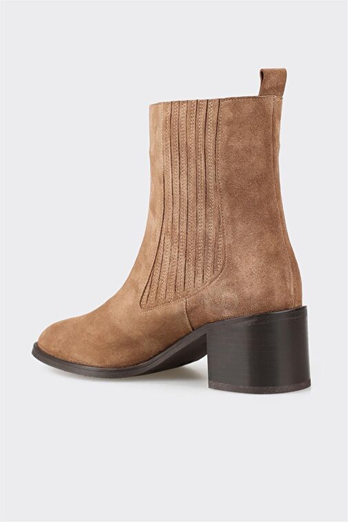 Taba Deri Kadın Klasik Bot - Görsel 3