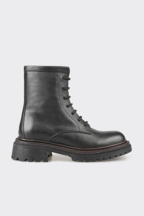 Siyah Deri Kadın Günlük Bot - Görsel 2