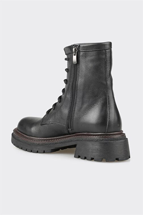 Siyah Deri Kadın Günlük Bot - Görsel 3