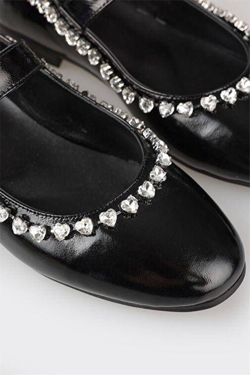 Siyah Deri Kadın Günlük Ayakkabı - Görsel 6