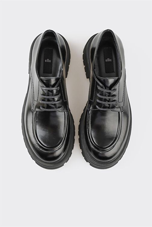 Elle Siyah Kadın Deri Oxford Ayakkabı THAISA - Görsel 5