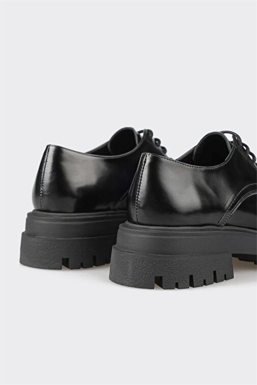 Elle Siyah Kadın Deri Oxford Ayakkabı THAISA - Görsel 6