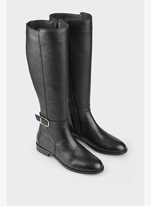 Elle Elle Siyah Deri Kadın Çizme Bot | Boyner Siyah - 4. görsel