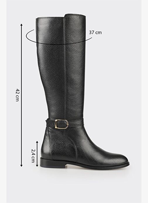 Elle Elle Siyah Deri Kadın Çizme Bot | Boyner Siyah - 11. görsel