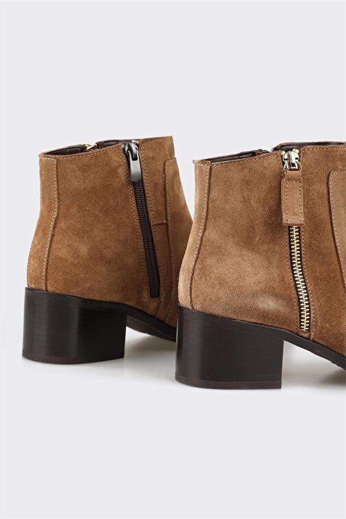 Taba Deri Kadın Klasik Bot - Görsel 5