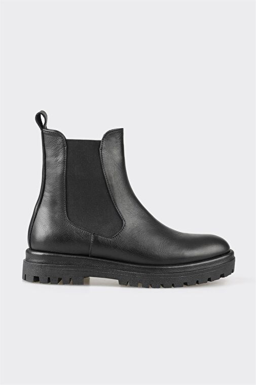 Elle Elle Siyah Deri Kadın Günlük Bot | Boyner Siyah - 2. görsel