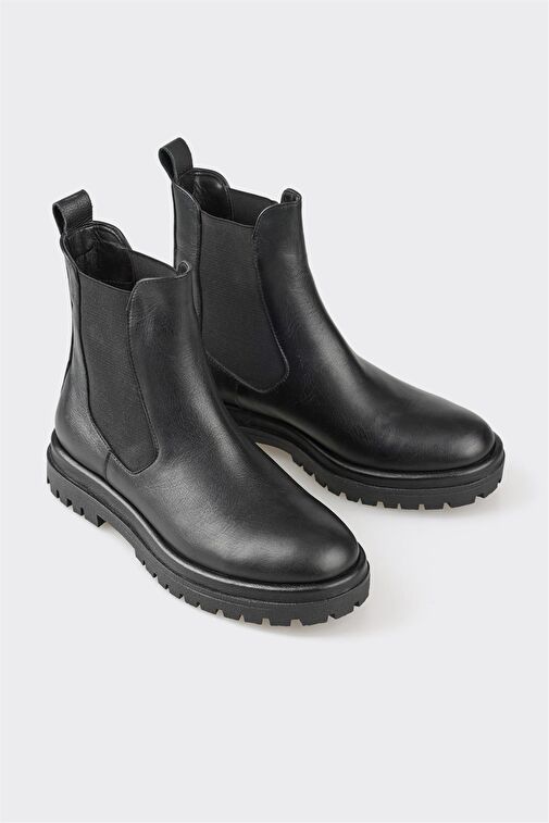Elle Elle Siyah Deri Kadın Günlük Bot | Boyner Siyah - 3. görsel