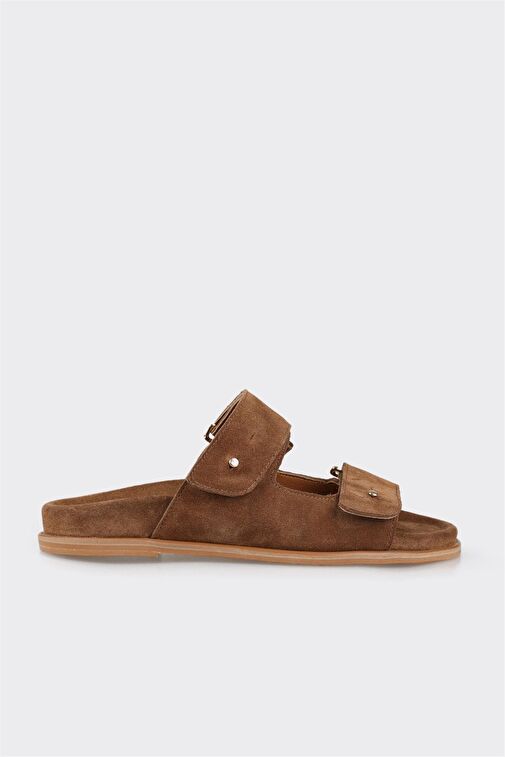 Taba Deri Kadın Terlik - Görsel 2