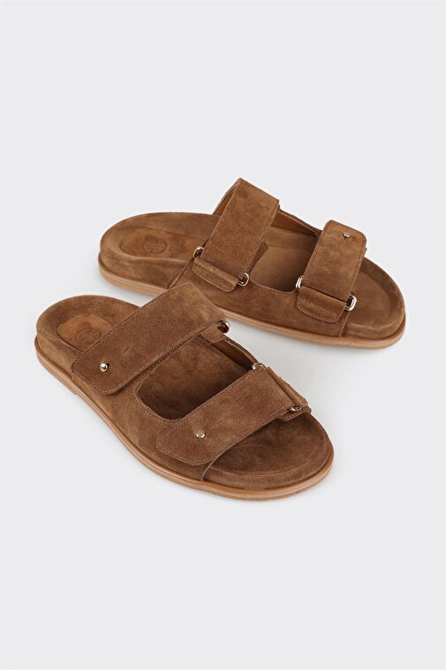 Taba Deri Kadın Terlik - Görsel 3