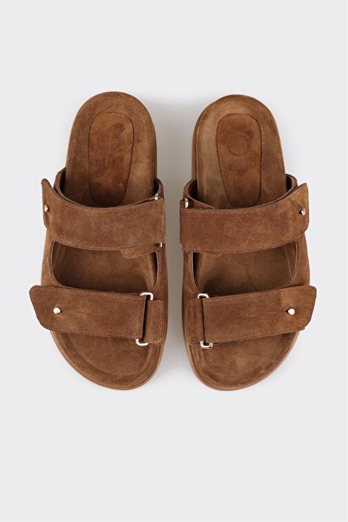 Taba Deri Kadın Terlik - Görsel 5