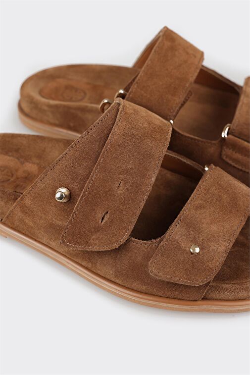 Taba Deri Kadın Terlik - Görsel 6