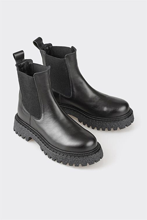 Elle Elle Siyah Deri Kadın Günlük Bot | Boyner Siyah - 3. görsel