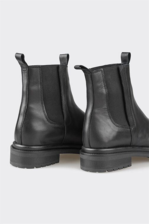 Siyah Deri Kadın Günlük Bot - Görsel 5