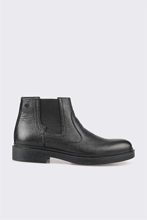 Siyah Deri Erkek Günlük Bot - Görsel 2