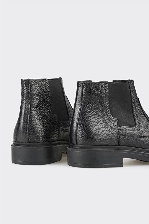 Siyah Deri Erkek Günlük Bot - Görsel 5