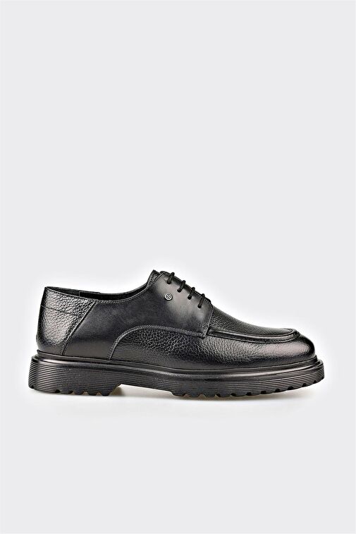 Siyah Deri Erkek Günlük Ayakkabı - Görsel 2