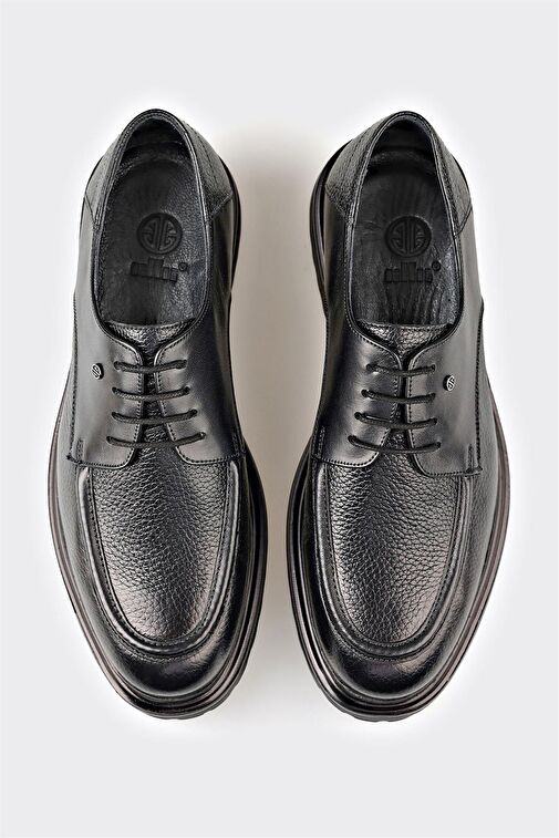 Siyah Deri Erkek Günlük Ayakkabı - Görsel 6