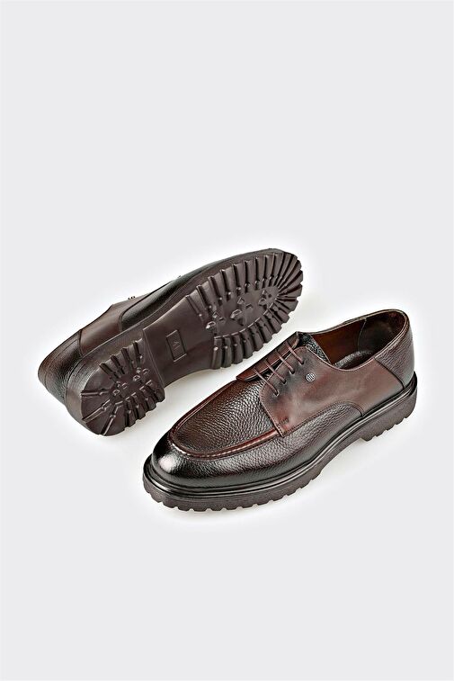 Elle Kahverengi Erkek Deri Günlük Ayakkabı CLEMENS-3 - Görsel 4