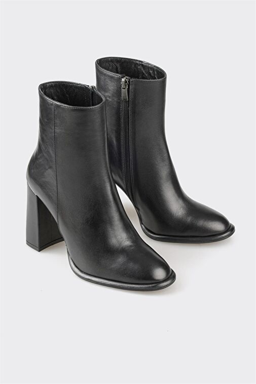Elle Elle Siyah Deri Kadın Topuklu Bot | Boyner Siyah - 4. görsel