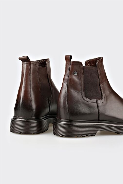 Kahve Deri Erkek Günlük Bot - Görsel 5