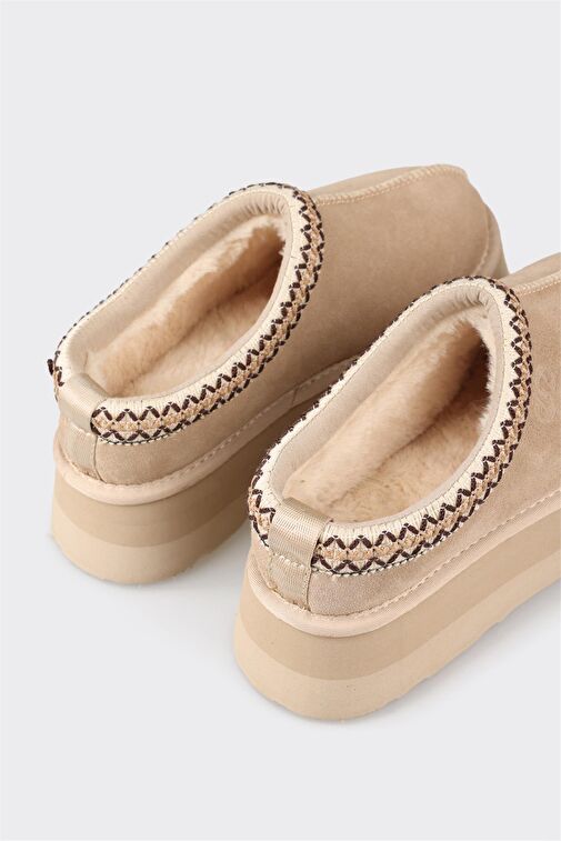 Vizon Deri Kadın Spor Terlik - Görsel 5