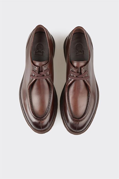 Kahve Deri Erkek Günlük Ayakkabı - Görsel 5
