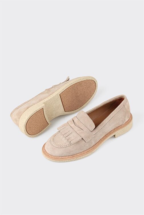 Elle Elle Bej Kahverengi Kadın Süet Loafer NELSA-1 | Boyner Bej - 4. görsel