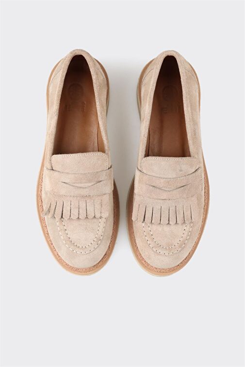 Elle Elle Bej Kahverengi Kadın Süet Loafer NELSA-1 | Boyner Bej - 5. görsel