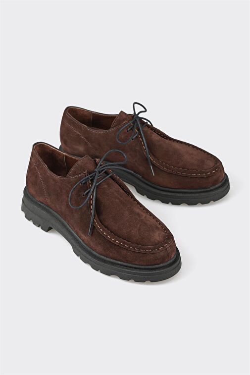 Kahve Deri Kadın Günlük Ayakkabı - Görsel 3