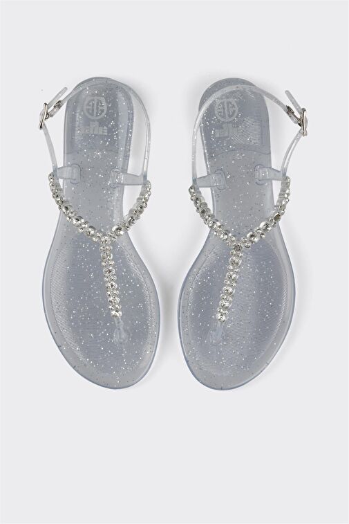 Beyaz Kadın Sandalet - Görsel 5