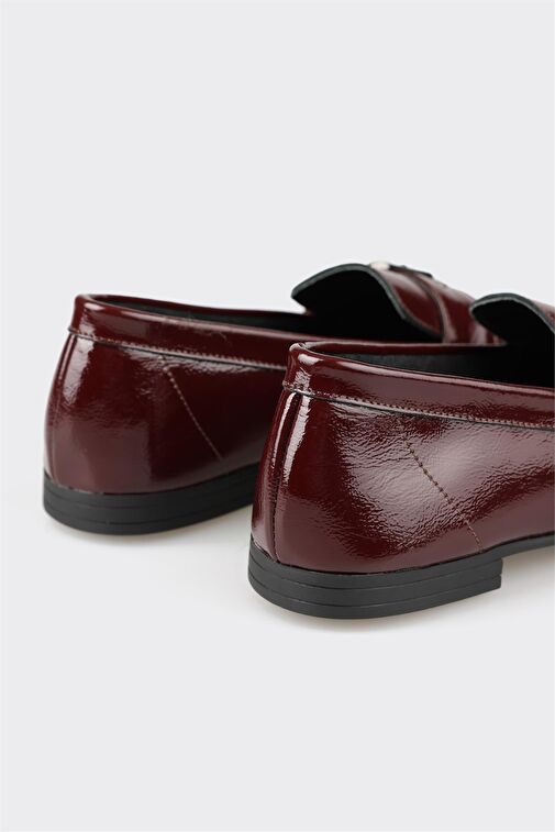Elle Bordo Kadın Rugan Loafer FALAV - Görsel 6