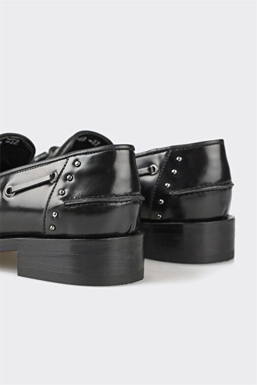 Elle Elle Siyah Kadın Deri Günlük Ayakkabı KEMHO Klasik Ayakkabı | Boyner Siyah - 4. görsel