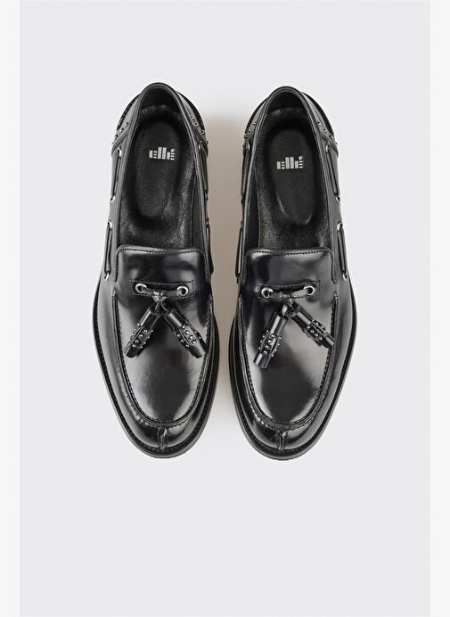 Elle Elle Siyah Kadın Deri Günlük Ayakkabı KEMHO Klasik Ayakkabı | Boyner Siyah - 9. görsel