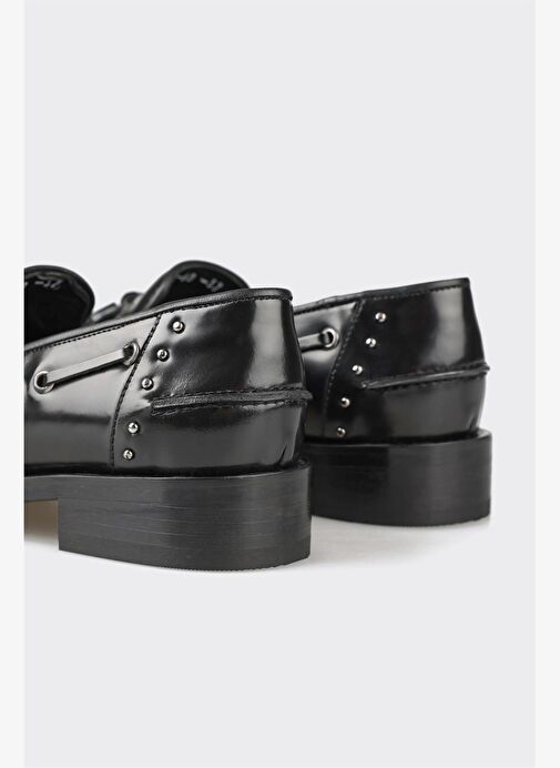 Elle Elle Siyah Kadın Deri Günlük Ayakkabı KEMHO Klasik Ayakkabı | Boyner Siyah - 10. görsel