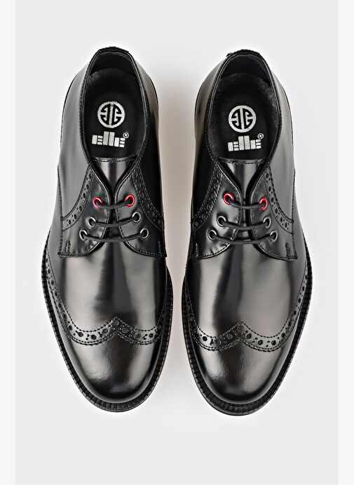 Siyah Deri Kadın Günlük Ayakkabı - Görsel 9