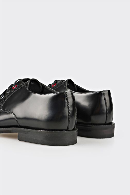 Siyah Deri Kadın Günlük Ayakkabı - Görsel 11