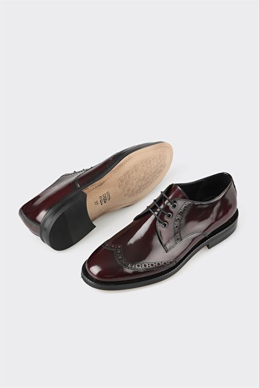 Elle Elle Bordo Kadın Deri Oxford Ayakkabı OCINELE Basketbol Ayakkabıları | Boyner Bordo - 4. görsel