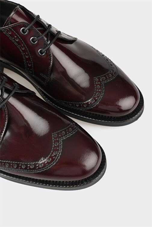 Elle Elle Bordo Kadın Deri Oxford Ayakkabı OCINELE Basketbol Ayakkabıları | Boyner Bordo - 6. görsel