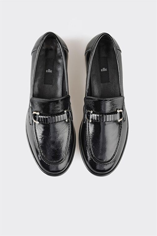 Elle Siyah Kadın Rugan Günlük Ayakkabı YUMIDE - Görsel 5