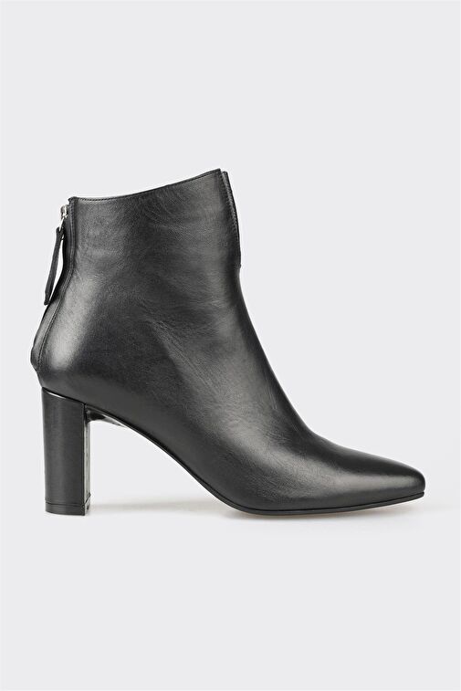 Siyah Kadın Klasik Yüksek Topuk Bot - Görsel 2