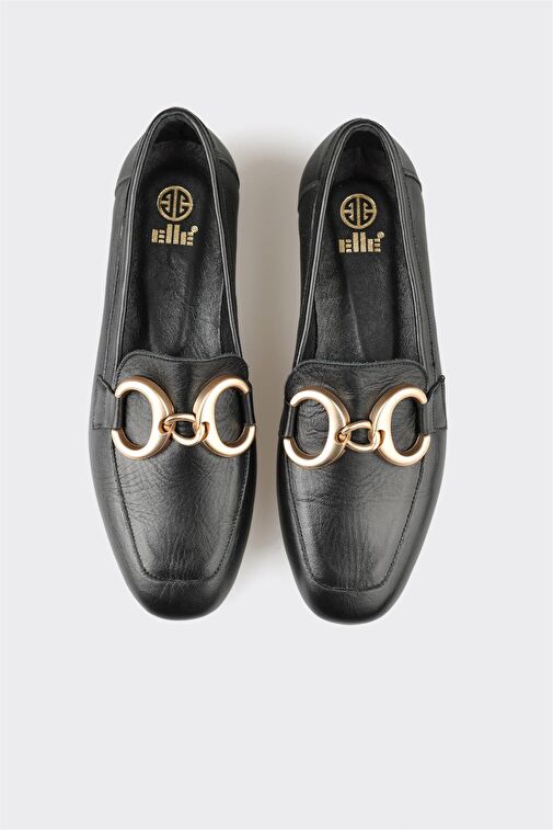 Elle Elle Siyah Deri Kadın Loafer | Boyner Siyah - 5. görsel