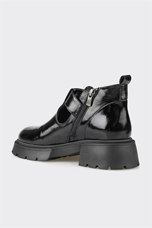 Siyah Deri Kadın Günlük Bot - Görsel 4