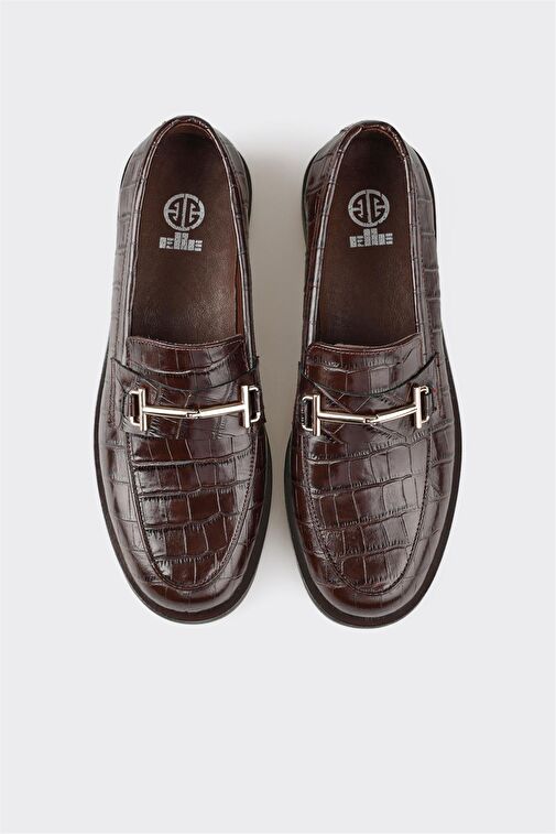 Kahve Deri Kadın Günlük Ayakkabı - Görsel 5