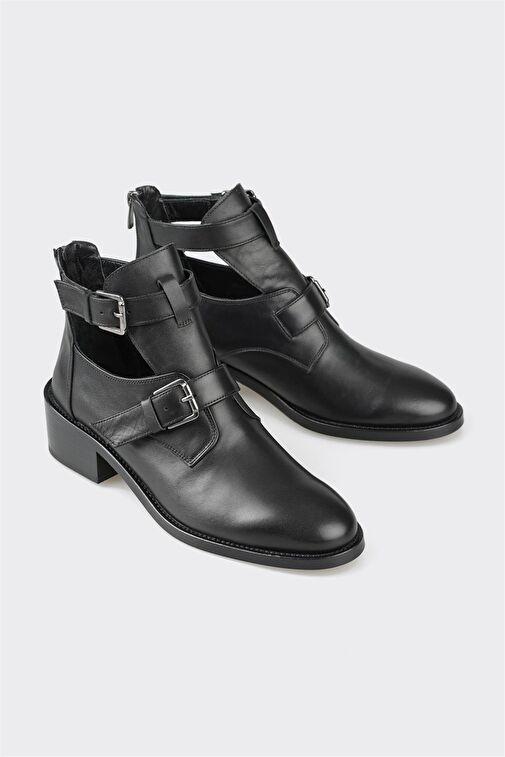 Elle Elle Siyah Deri Kadın Klasik Bot | Boyner Siyah - 3. görsel